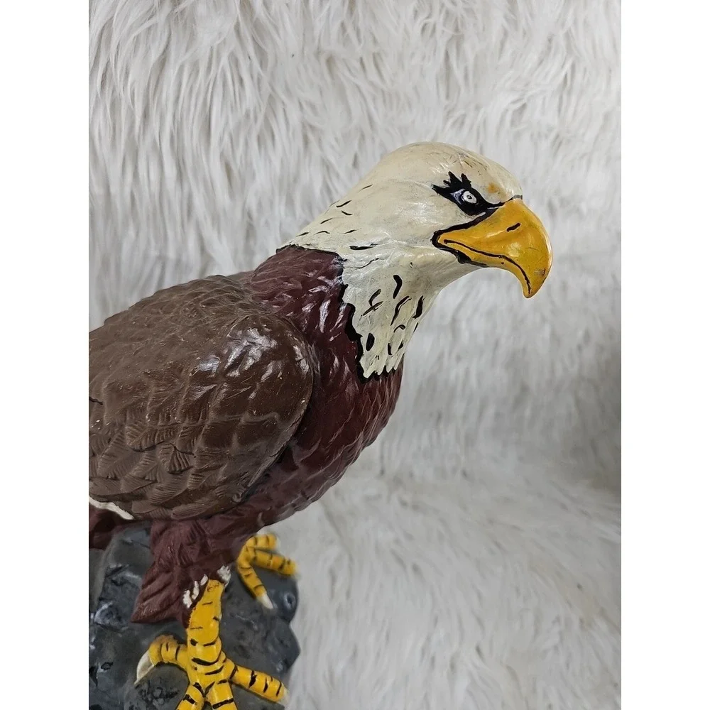 Vintage Super Cool 14in Ceramic Bald Eagle Statue